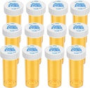 Bouteilles de pilules en plastique vide avec bouchons résistants à l'enfant (12 Pack), 8 Dram Petits contenants de médicaments pour flacons d'ordonnance