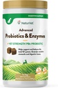 NaturVet Advanced Probiotics & Enzymes, PB6 Honden Zachte Kauwen om te helpen gevoelige maag en spijsverteringsproblemen, Hickory Smoked Bacon Flavored Pet Supplement voor honden meer dan 6 weken, 240 Graaf Jar