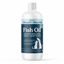 Huile de poisson pour animaux de compagnie de Fera - Oméga 3 pour chiens et chats pour soutenir la santé des articulations, du coeur, de la peau et du manteau - non OGM avec vitamine E - 8 oz