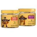 Pre, Pro, PostBiotic+ Zalm Huidgezondheid Zachte kauwsupplement Bundel - Hondenvitaminen, Zink, Biotine, Probiotica, Omega 3 Visolie, en Wild Alaska Zalmolie, Cure Itchy Skin