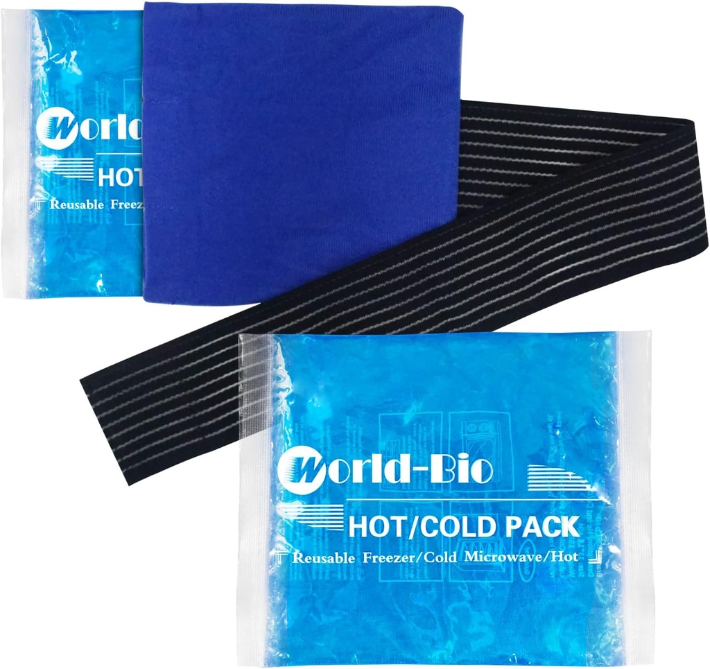 Herbruikbare Gel Ice Packs for Injuries 2 Pack with Wrap, 6.3"x5.1," Hot Cold Soft Flexible Ice Freezer Pack, Cold Compress Therapy for Pain Relief, Surgery Recovery, Knie, Pols, Enkel, Voet, Elbow, Shin