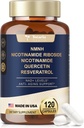 NMNH (Dihydronicotinamide Mononucleotide), Premium NMN Alternative Supplement met Flash-Free Niacinamide (Vitamine B3), Quercetin en Trans-Resveratrol, 120 Capsules