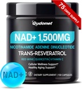 NAD+ met Trans-Resveratrol, rode wijn, quercetine en vitamine C Ondersteunt Cellular Wellness & Healthy Aging-150 Capsules- Made in The USA