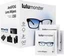 Anti-fog-lensdoekjes voor glazen Lulumonster, [150 Voorbevochtigde individueel ingepakte doekjes] [Niet-krabben & niet-strepende] schonere doekjes voor glazen, zonneglas, telefoonschermcamera's, goggles