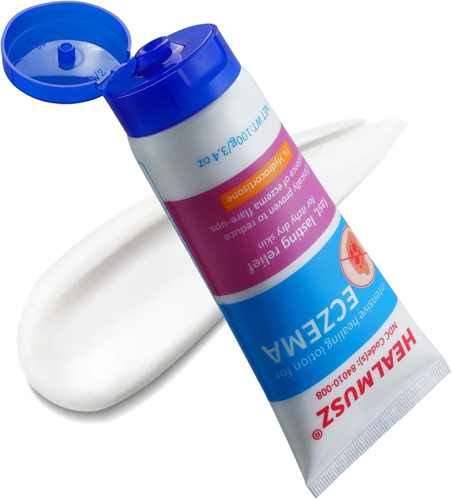 HEALMUSZ Eczema Treatment Cream met 1% Hydrocortison en 0,5% Nifedipine 3,40 Ounce Eczema Therapie. Upgrade, exclusieve verkoop