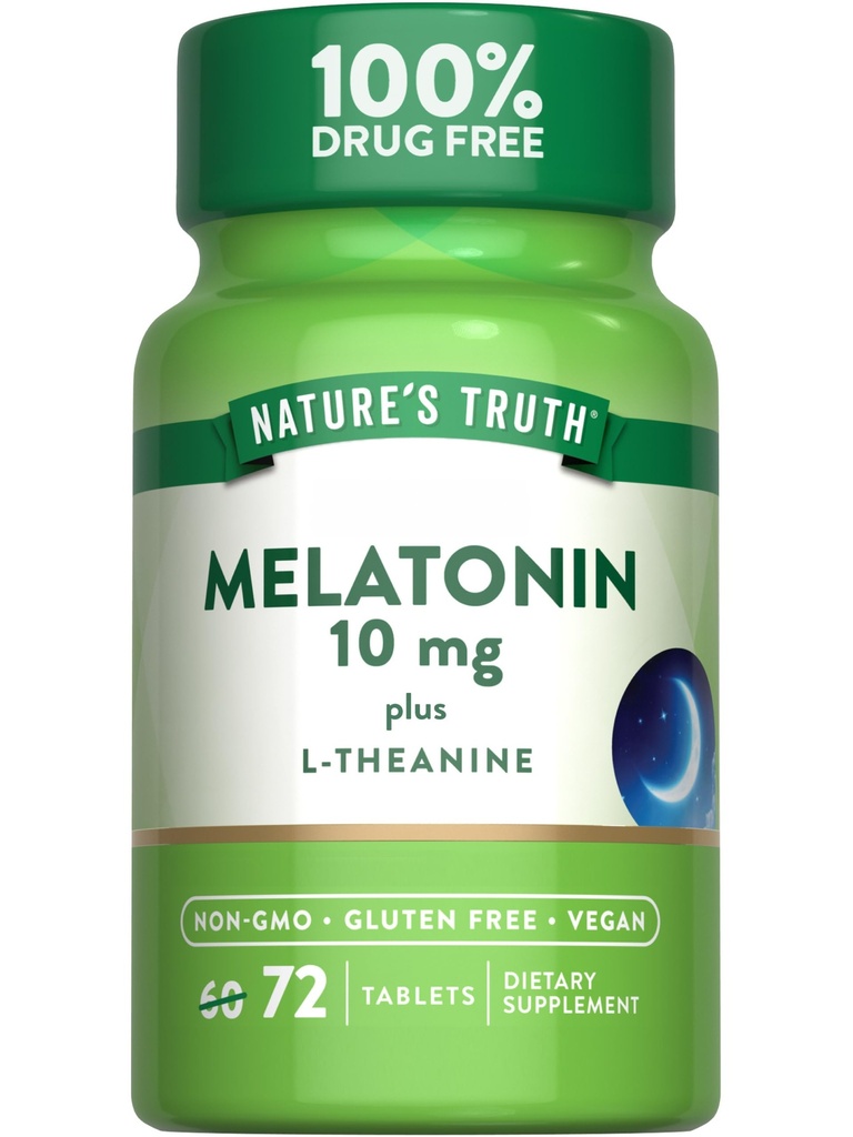 De waarheid van de natuur Melatonine 10 mg + L-Theanine 