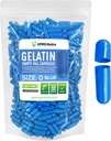XPRS Nutra Formaat 0 Lege capsules - 500 Telle Lege Gelatine Capsules - Pillen DIY Capsule Vulling - Pure Bovine Pill Gel Caps for Do-It-Yourself Supplements (Blauw)