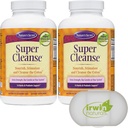 Nature Secret Super Cleanse Extra Strength Toxin Detox & Gentle Elimination Nettoyer le corps total, soutenir la santé digestive et Colon, 2 paquets de 200 comprimés, avec un cas de pilule