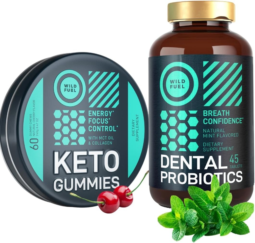 WILDE BRANDSTOF Orale Probiotica voor Orale Gezondheid en Keto Candy met MCT Oliebundel
