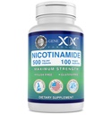 Genex Formules - Nicotinamide 500mg Vitamine B3 Flush Vrije Niacin Capsules voor een gezonde huid - Niacinamide Supplement Pillen helpen produceren keratine en ondersteuning huidcelgezondheid en energie - (100 capsules)