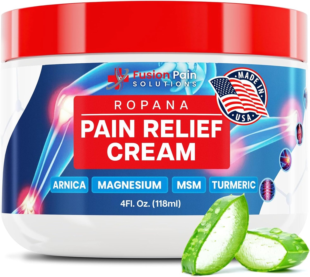 Pijnstillende crème met Arnica, Magnesium, MSM & Kurkuma (4 FL Oz) - Natuurlijke verzachtende verlichting crème voor gewrichten & pijnlijke spieren - Niet vettig pijnverlichting