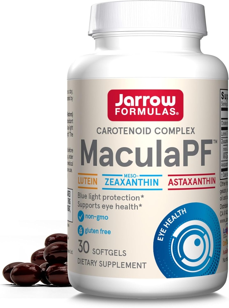 Jarrow Formules MaculaPF Carotenoid Complex, Dieetsupplement, Ondersteunt Eye Health, 30 Softgels, Tot een 30 dagen levering