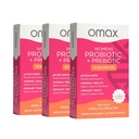Omax3 Femmes Probiotique + Prébiotique, canneberge et racine de chicorée, 20 milliards UFC, 6 souches prouvées cliniquement, pH vaginal, UTI, Bloating, (Emballage May Vary)