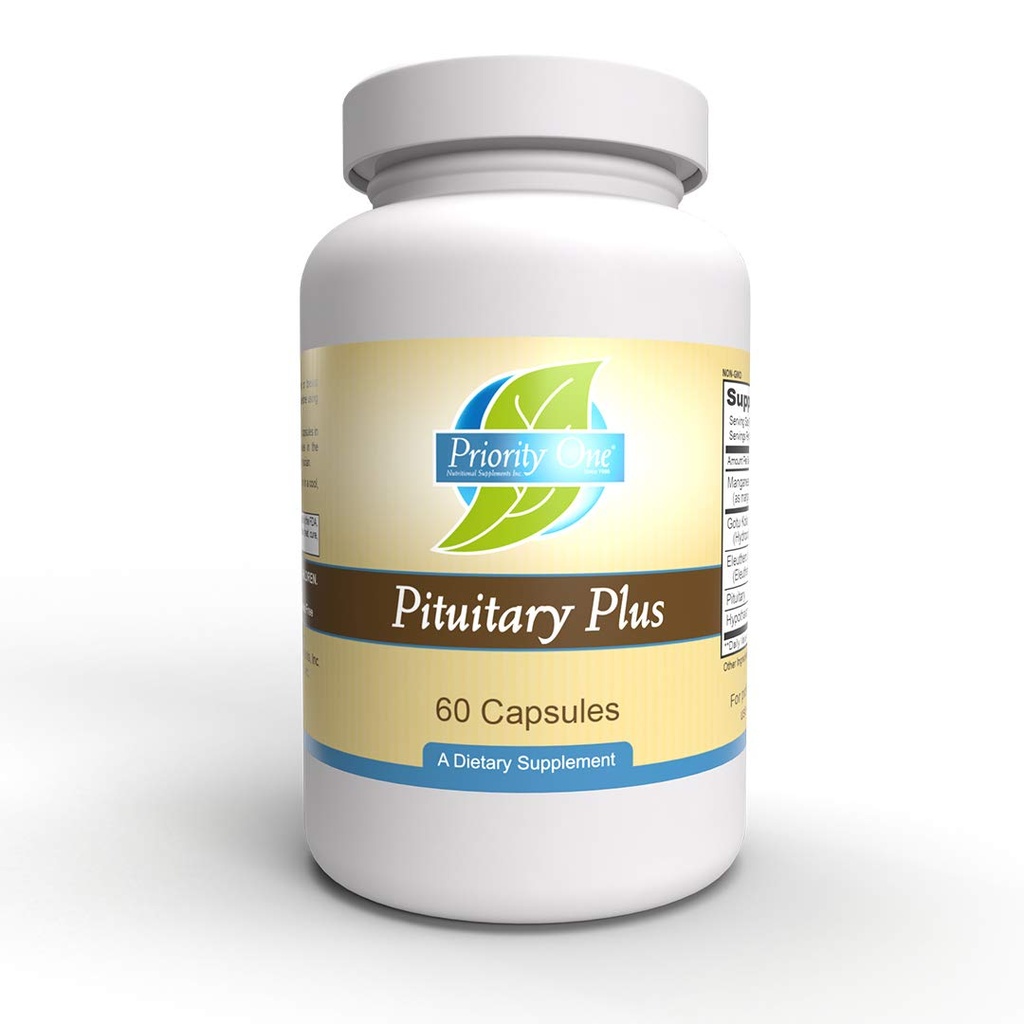 Priorité 1 Vitamines Pituitaire Plus 60 gélules - Maintenir des taux d'hormones sains à l'intérieur de la gamme normale - Une hypophyse saine est essentielle au bien-être de l'ensemble du système endocrinien*.