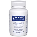 Encapsulations pures L-Glutamine 500 mg - Supplément pour le soutien immunitaire et digestif, la santé et le doublage, le métabolisme et le soutien musculaire* - avec L-Glutamine de forme libre - 90 capsules