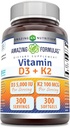 Verbazingwekkende formules Vitamine D3 5000 IE met vitamine K2 100 Mcg 