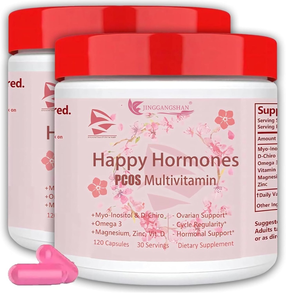 Nieuwe upgrade PCOS Multivitamine,2024 Multivitamine,Hormone Balance voor Vrouwen-Cycle Ondersteuning Supplementen-Menopause en Mood Ondersteuning Supplement PMS Ondersteuning voor vrouwen (240 Capsules (pakket van 2))