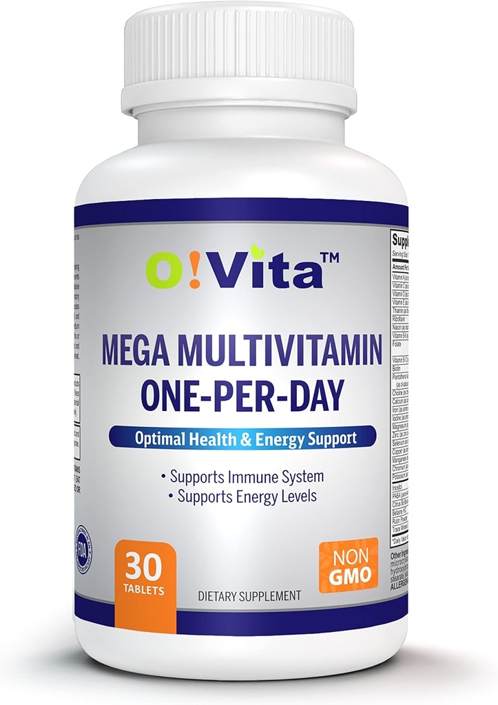 Mega Multivitamine One-per-Day, Ondersteunt Immune System, fundamentele gezondheid, volledig spectrum van vitaminen en mineralen, en nog veel meer ... 30-dagen levering (30 Non-GMO tabletten)