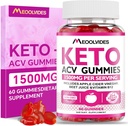 Gummies Keto ACV - vinaigre de cidre de pomme avec B6 & B12, végétalien, sans gélatine, kéto, nettoyage de désintoxication, non-OGM, pour les hommes et les femmes, 60 comtes