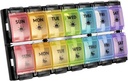 FGcase AM Wekelijkse 7 dagen pil Organisator, Grote Dagelijkse pil kisten pil Box met gemakkelijke Push Button, Pillen Herinnering Container voor Geneeskunde, Vitamine, Pillen, Visolie en Supplement