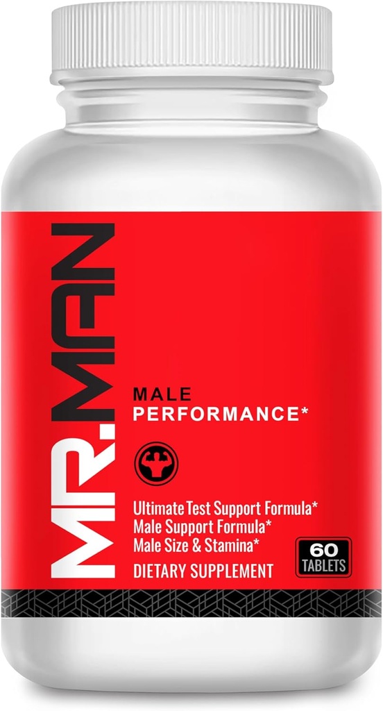 M. Man Mâle Pills d'élargissement- Supplément d'amélioration de taille pour les hommes- Ajouter plus de 3 en 90 jours- 60 comprimés