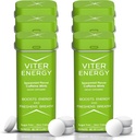 Viter Energy 40mg Cafeïnemuntjes - Suikervrij, B Vitaminen, Vegan, Boosts Fast Energized Alert Focus, Cafeïnated Nootropic Supplement Pillen (Spearmint smaak, 20st, 6 Pack, 120st Totaal)
