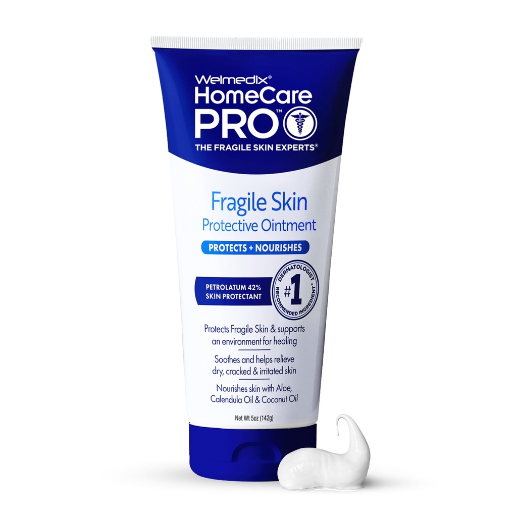 Welmedix Fragiele huid beschermende Zalf Ziekenhuis Grade Genezing Zalf, Barrière Cream & huidbescherming w/Calendula voor de behandeling van eczeem, psoriasis, dermatitis, Bed Sores, Chafing (5oz Tube)