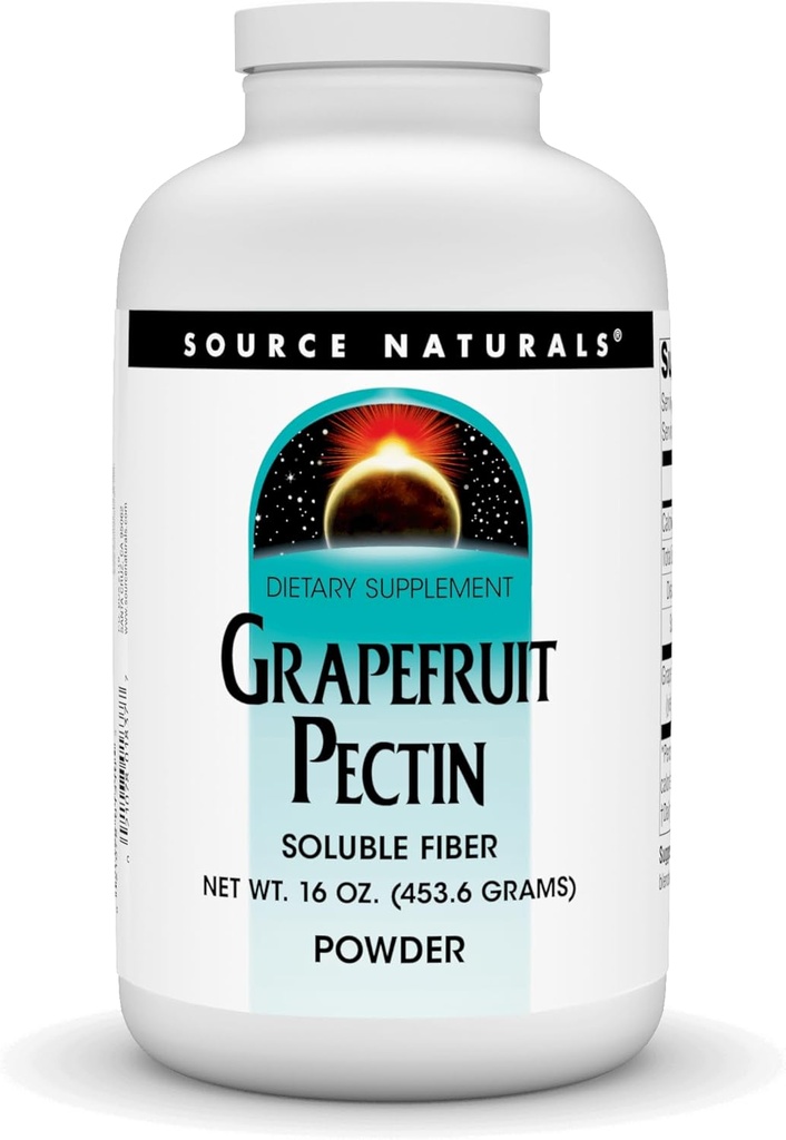 Source Naturals Grapefruit Pectin, Soluble Fiber - Dietary Supplement - 16 oz Powder