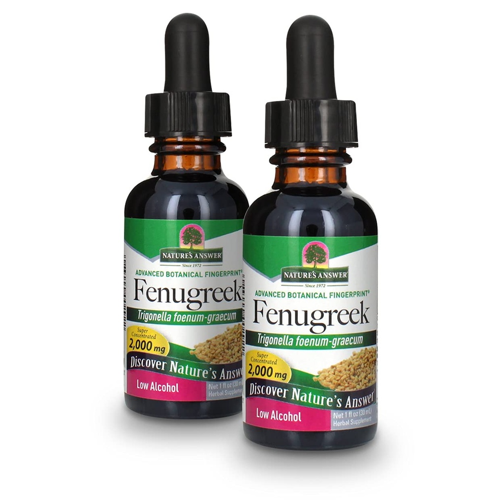 Nature's Answer Fenegriek Seed with Organic Alcohol 2000mg 1oz Extract 