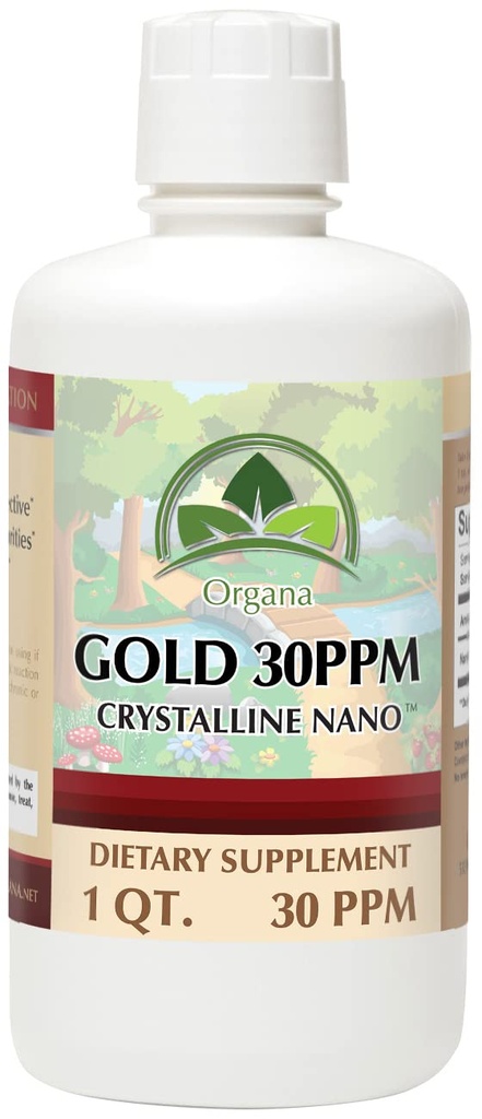 Organa Pure Crystalline Liquid Gold Supplement - 30 PPM - Colloïdale mineralen 32 Ounce