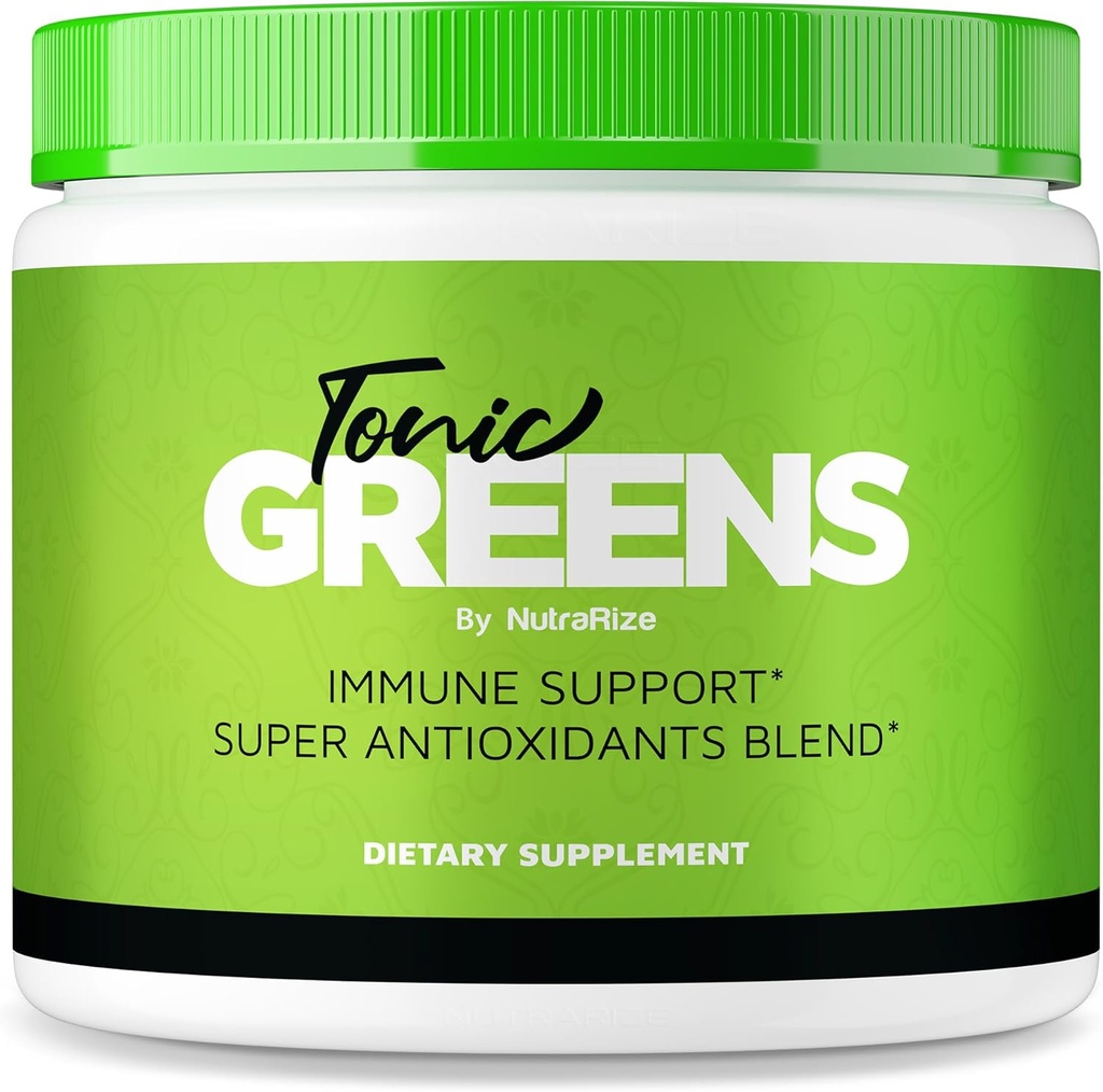 NutraRize Tonic Greens, Supplément tout naturel dans un pot pour le soutien immunitaire, Delicious Way to Detox The Body, Tonic Green Powder for Health and Wellness Reviews (30 portions)