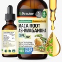 BIO KRAUTER Maca Root and Ashwagandha Tinctuur - Maca & Ashwagandha Supplements for Men & Women - Liquid Supplement for Mood Support - Alcohol and Sugar Free - Vegan Drops 2 Fl.Oz.