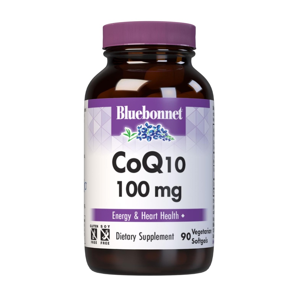 BlueBonnet CoQ-10 Vegetarische Softgels, 100 mg, 90 Tel.