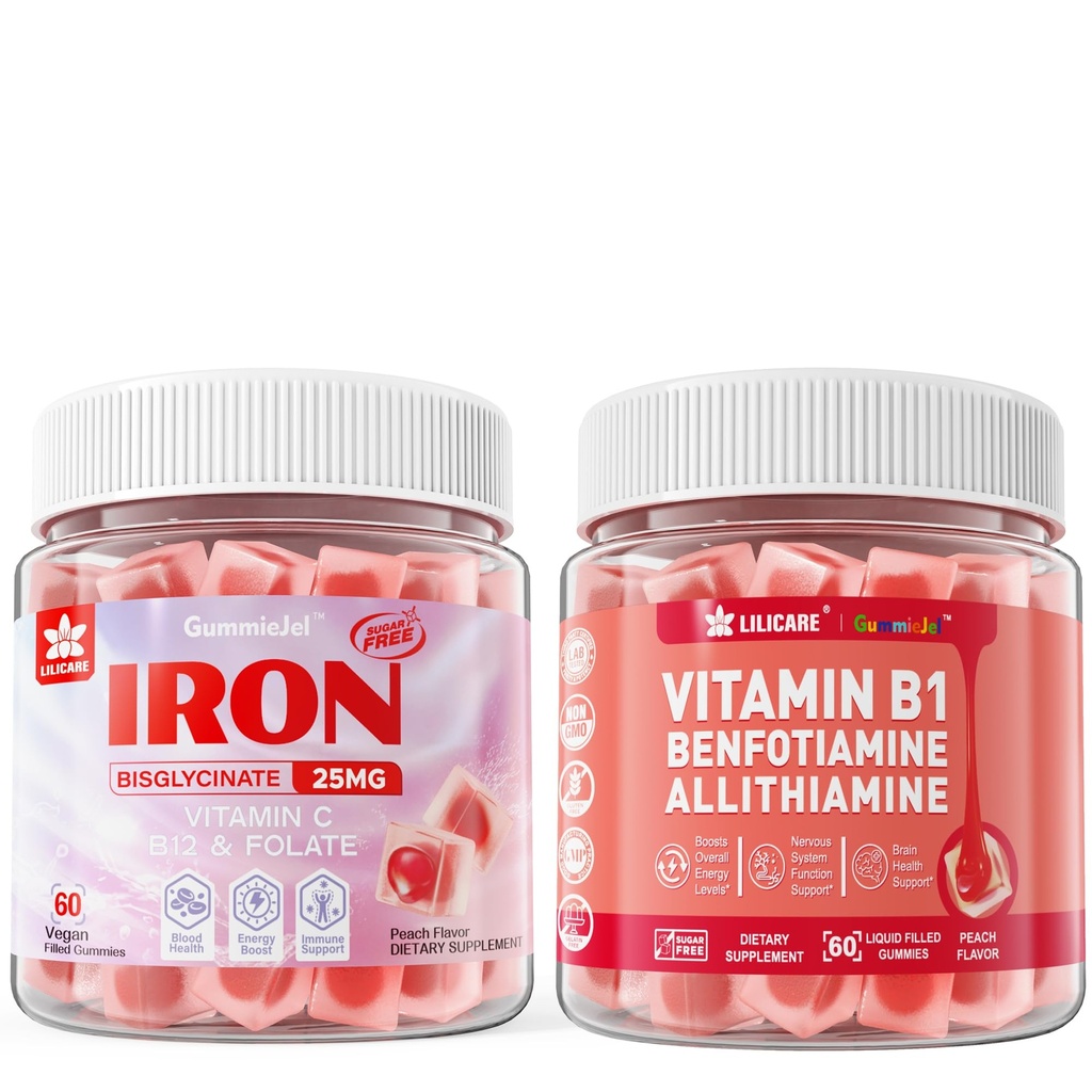 Veganistisch ijzer Gummies+Vitamine B1 Gummies