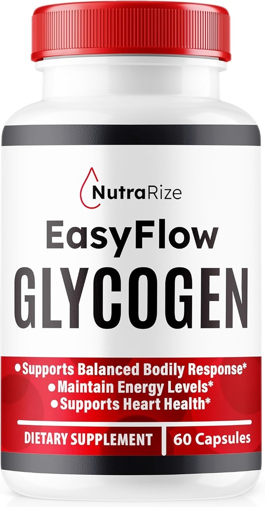 NutraRize Easy Flow Glycogen, EasyFlow Glycogen Support Capsules, Easy Flow Glyco Optimizer, Official EasyFlow Glyco Optimiser Caps, Easy Flow Detox Cleanse, Easy Flow Glycol (60 capsules)