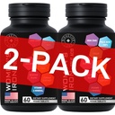 Veganistisch ijzer Supplementen voor vrouwen met foliumzuur - 168% Folaat Foliumzuur, 194% Ferrous Sulfate Blood Builder met anemie en zwangere vrouwen - 2-pack, 120 Glutenvrije zacht ijzer tabletten