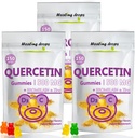 Quercetine met Bromelaine Gummies - Vitamine C + Zink + Vitamine D3 - Quercetine 500mg Gummies voor kinderen en volwassenen (3 verpakkingen)