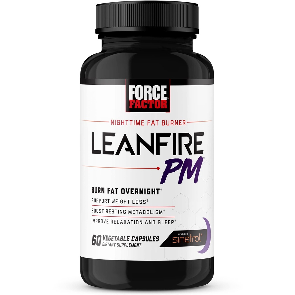 Force Factor LeanFire PM gewichtsverlies pillen voor vrouwen en mannen, vet brander & overnachting gewichtsverlies pillen te verbranden vet, Boost Metabolisme, verbeteren slaap, krachtige formule voor ongelooflijke resultaten, 60 capsules