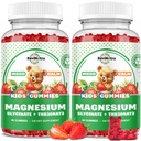 Magnesium Complex Gummies- Kalm Kauwbare Gummies voor kinderen & Volwassenen- Magnesium Glycinate Supplement-w/Omega-3, Vitamine B6, D3- Ondersteuning Kalme Stress Relief, Bones, Mood, 2 Pack
