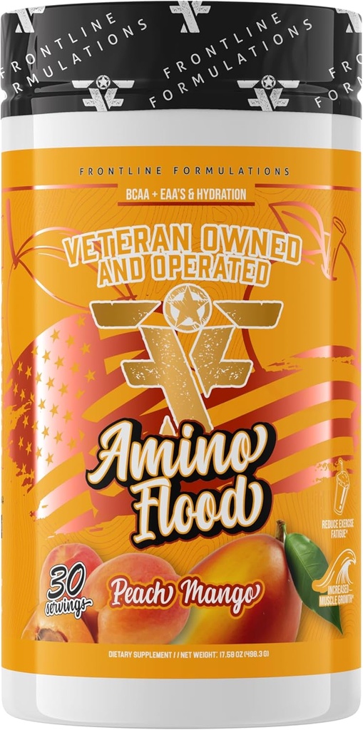 Amino Flood from Frontline Formulations - BCAA + EAA Recovery & Hydration Formula 