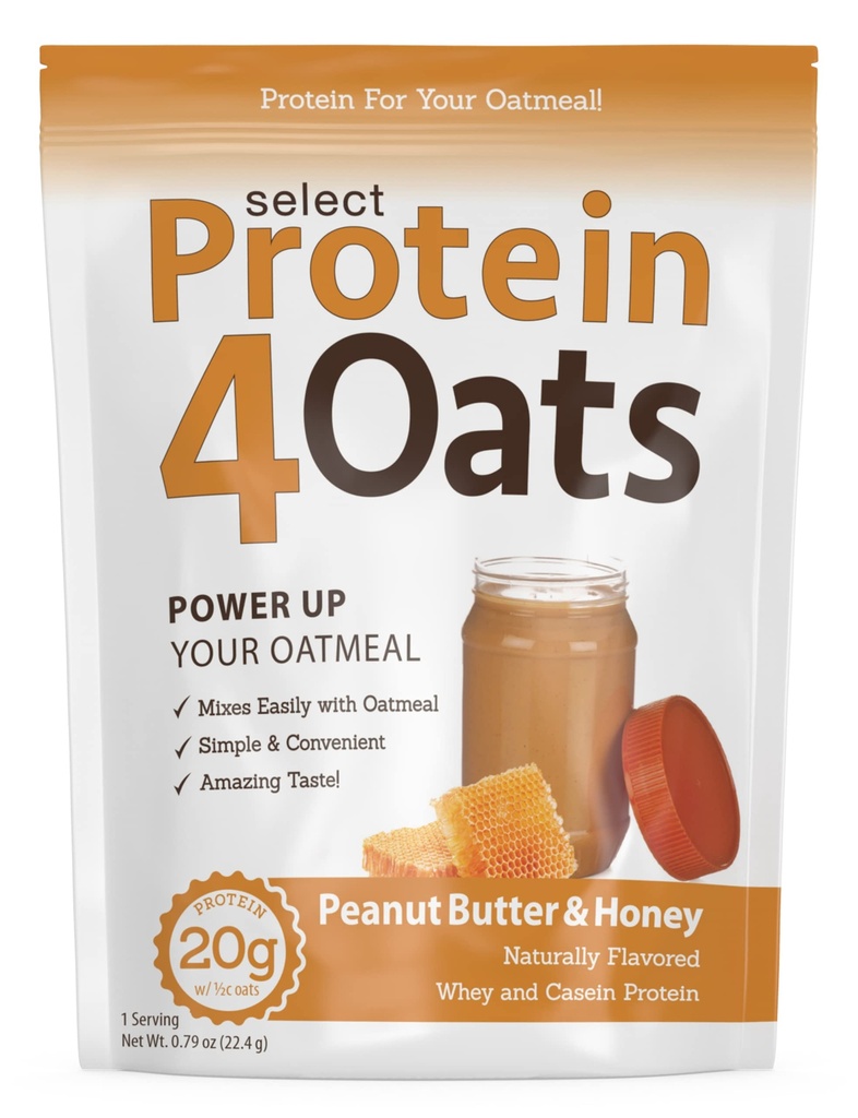 PEScience Protein4Oats, Proteïnepoeder om Amazing Proteine havermout te maken, met Wei en Caseïne, Glutenvrij, Pindakaas en Honing, 12 porties