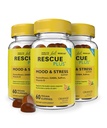 RESCUE Bach Plus Mood & Stress Support Gummies, Daytime Dietary Supplement with Passionflower, GABA, Saffron & Vitamin D, Natural Orange Flavor, Vegan & Gluten-Free, 3 Pack, 180 Count Total