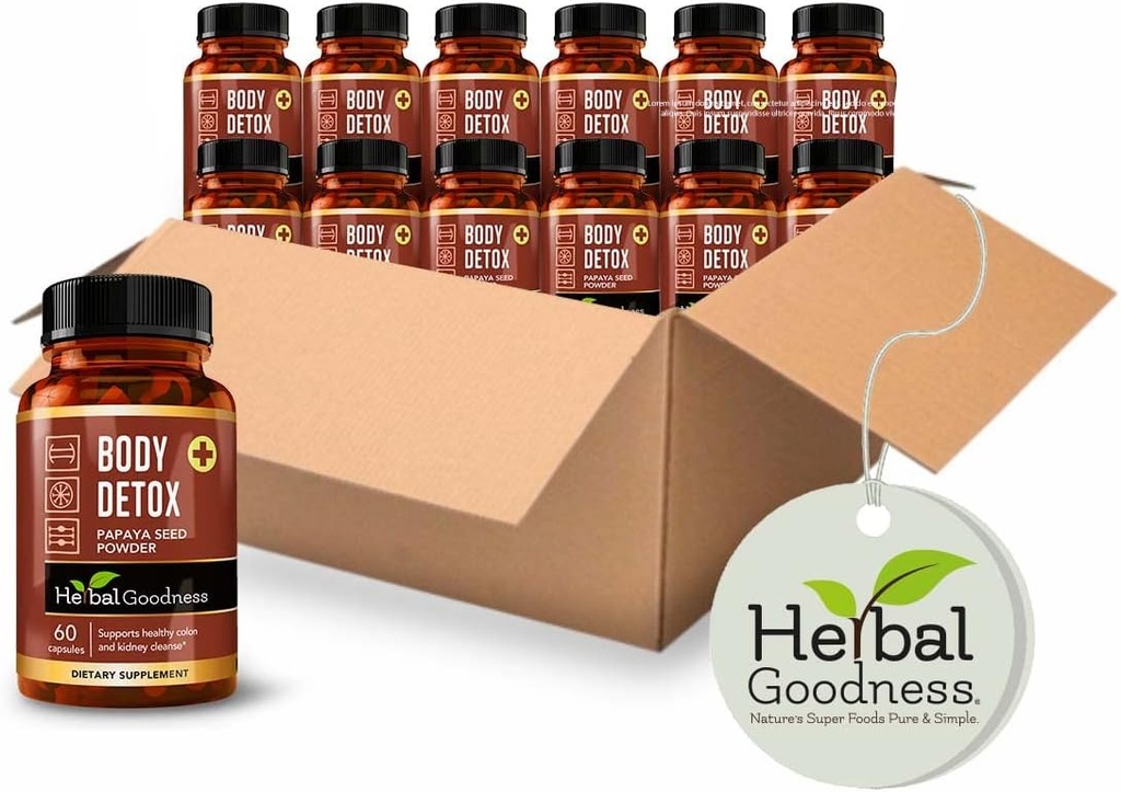 Body Detox Capsules 60caps - Full Body Detox Cleanse voor vrouwen en mannen - Colon Broom en Colon Cleanser voor een complete Belly Reset - Ondersteuning Gut Health - Made in USA