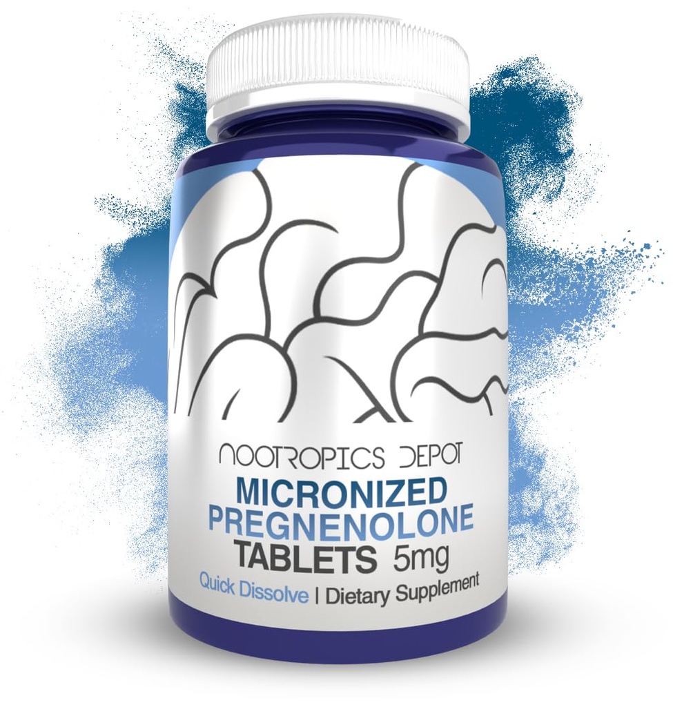 Nootropics Depot Pregnenolone Quick resolution Tablets 5mg Micronized 