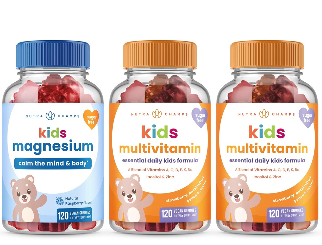 NutraChamps Kids Multivitaminen en kinderen Magnesium Gummies