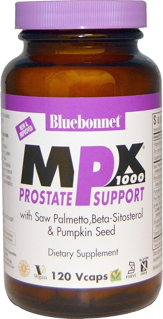 MPX 1000 Men's Prostate Formula by Bluebonnet - 120 Vegetarian Capsules