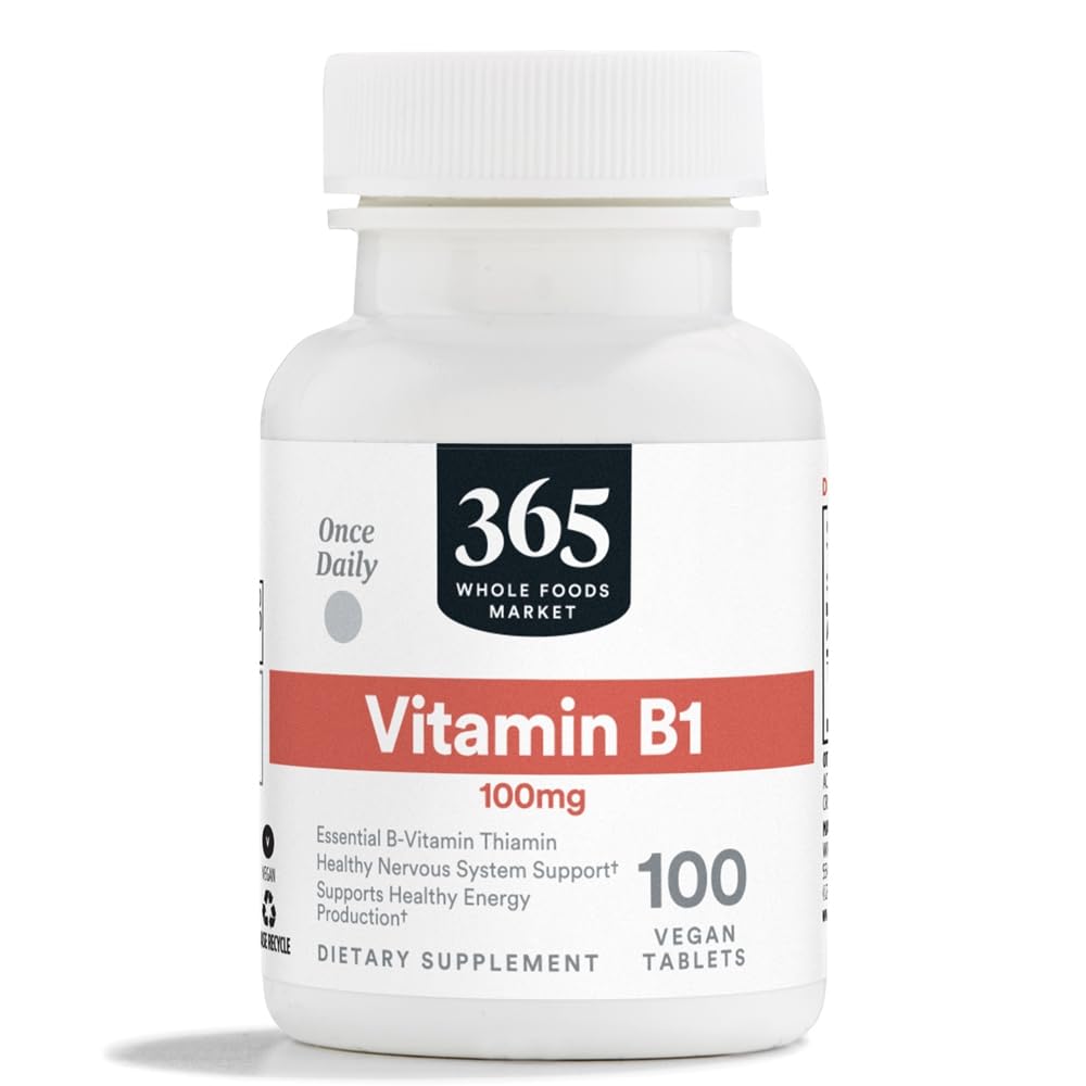365 by Whole Foods Market, Vitamine B1 100mg, Vegan, 100 Tablets