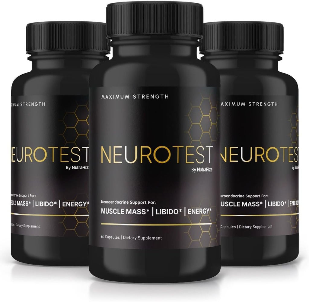 (3 Pack) NeuroTest Capsules - NeuroTest Dietary Supplement for Men, NeuroTest Daily Formula for All Wellness and Peak Performance, Advanced Formula Pillen, Neuro Test Reviews (180 Capsules)