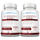 Science approuvée Anemiaprin - Fer absorbant, vitamine C - Doucement sur l'estomac - 120 capsules - 2 mois d'approvisionnement - Non-OGM, végétalien