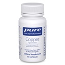 Pure Encapsulations Copper Glycinate 60's - 2 mg Copper Supplement, ondersteunt Red Blood Cell Formation* - Aids Energy Metabolisme - Non-GMO & Vegan - 60 Capsules